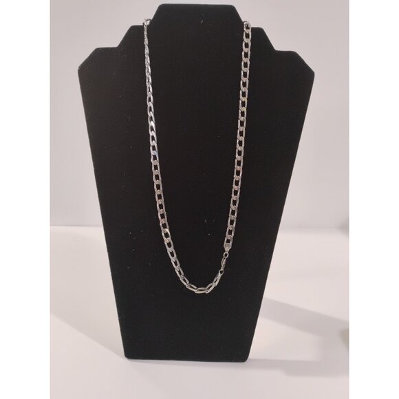 Sterling Silver 925 Flat Chain Necklace 24” ( 1.6mm) -3.33 gr - Picture 15 of 16